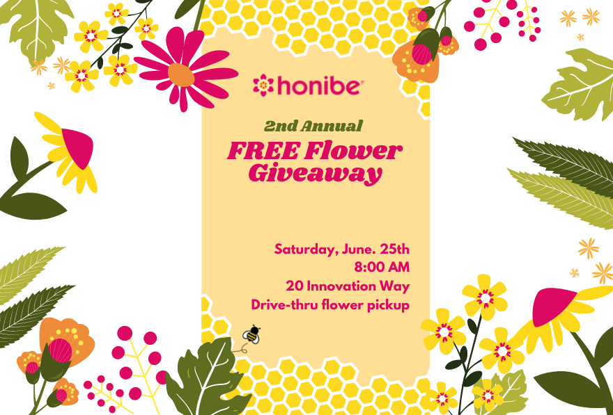 Honibe® hosts 2nd annual FREE flower giveaway in Charlottetown, PEI on Saturday June 25th, 2022!